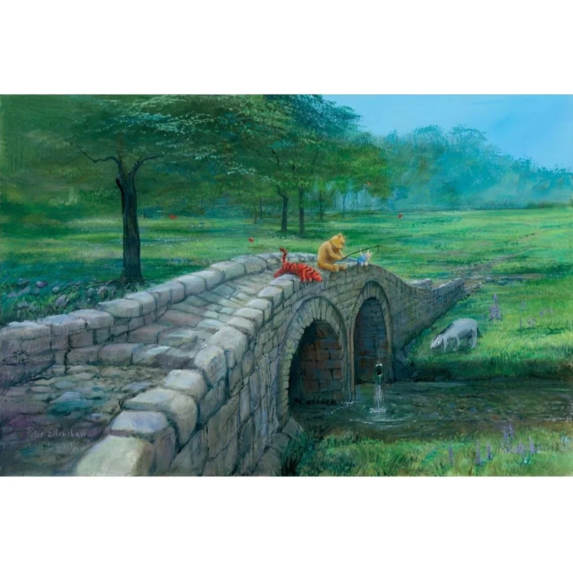 ピーター・エレンショー 絵画 Pooh Fishing with Friends ピーター